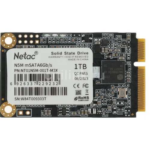 SSD накопитель NETAC N5M 1ТБ, mSATA, SATA III, mSATA [nt01n5m-001t-m3x]