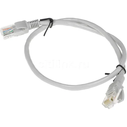 Патч-корд REXANT вилка RJ-45, вилка RJ-45, кат.5E, ПВХ, 0.5м, серый [18-1001]