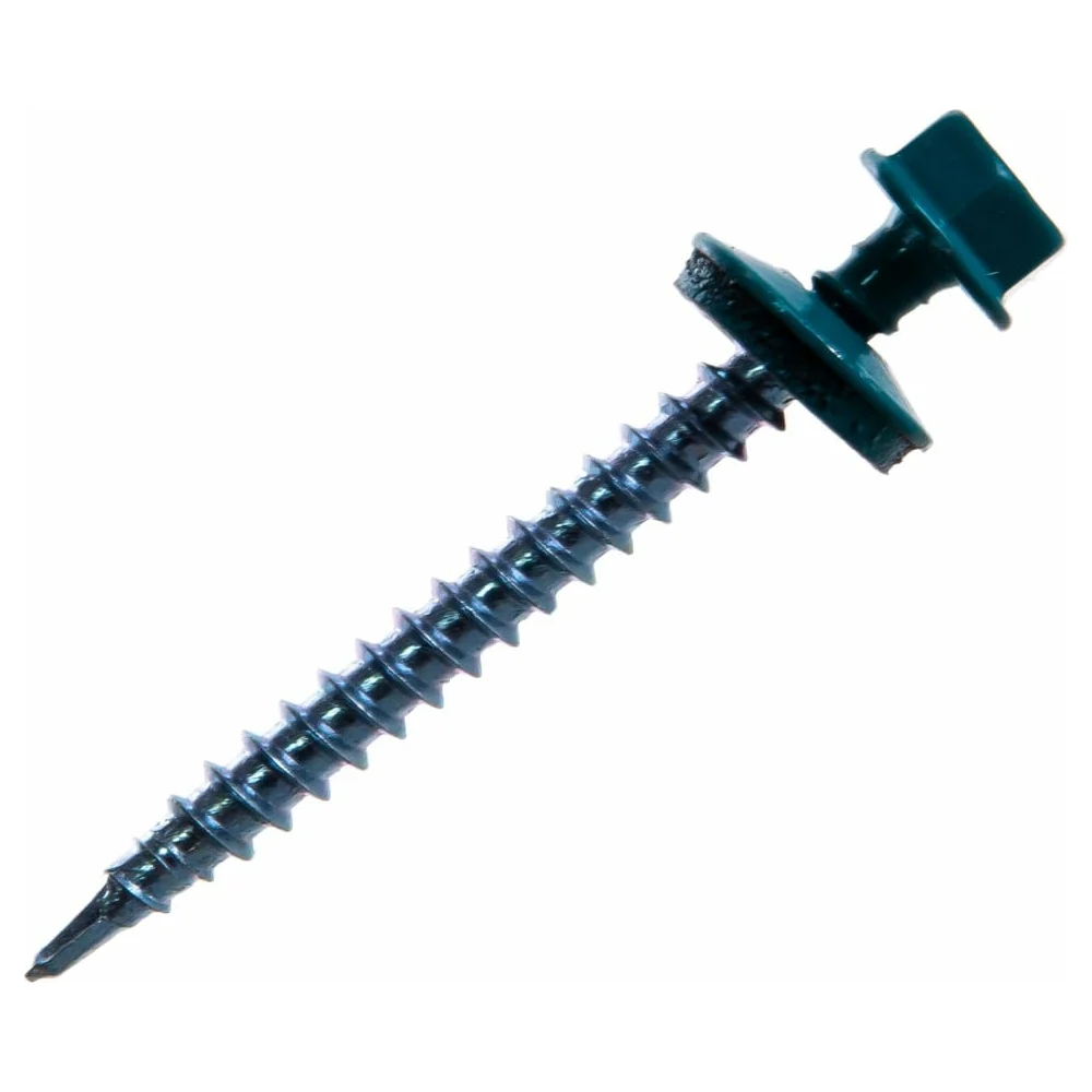 Кровельный оцинкованный саморез STARFIX 5,5x19 мм, RAL 5021, 100 шт. SMP2-102542-100