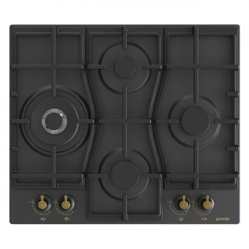 Газовая варочная панель Gorenje GW6D42CLB, 4 конфорки, эмаль, черный