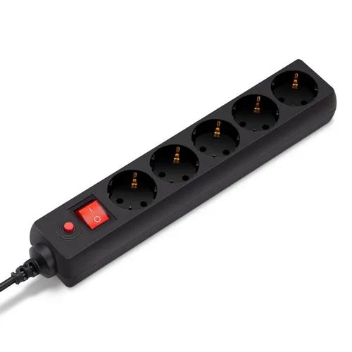 Сетевой фильтр Buro 500SH-1.8-UPS-B, 1.8м, черный