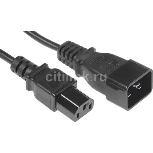 Шнур питания Lanmaster (LAN-PP13/20-3.0-BK) C13-C20 проводник.:3x0.75мм2 3м 220В 10А черный