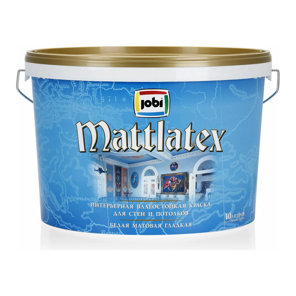 Интерьерная влагостойкая краска JOBI MATTLATEX 11818