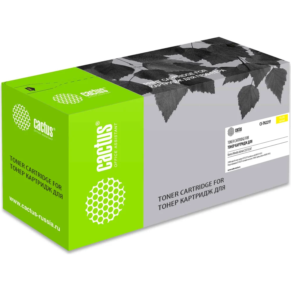 Лазерный картридж для konica minolta bizhub c227/c287 Cactus tn-221y 1413416