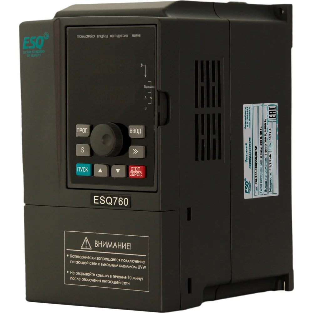 Частотный преобразователь ESQ 760-4T0055G/0075P 08.04.000477