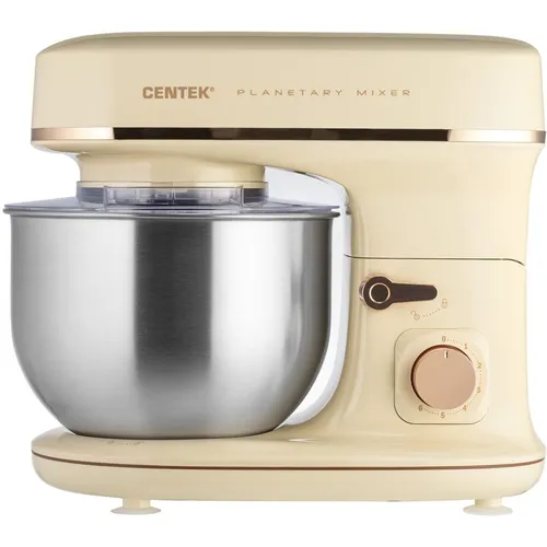 Миксер планетарный CENTEK CT-1139, 1300Вт, бежевый/розовый [ct-1139 beige]