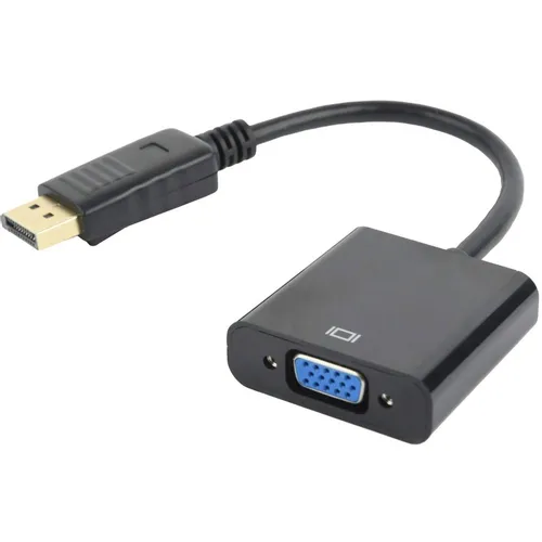 Кабель-переходник видео PREMIER 6-932, DisplayPort (m) - VGA (f), ver 1.4, 0.15м, GOLD, черный