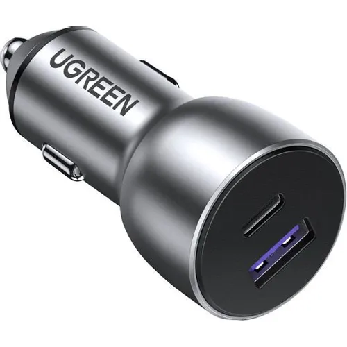 Автомобильное зарядное устройство UGREEN CD213, USB-A, USB-C, 42.5Вт, 5A, темно-синий [60980]