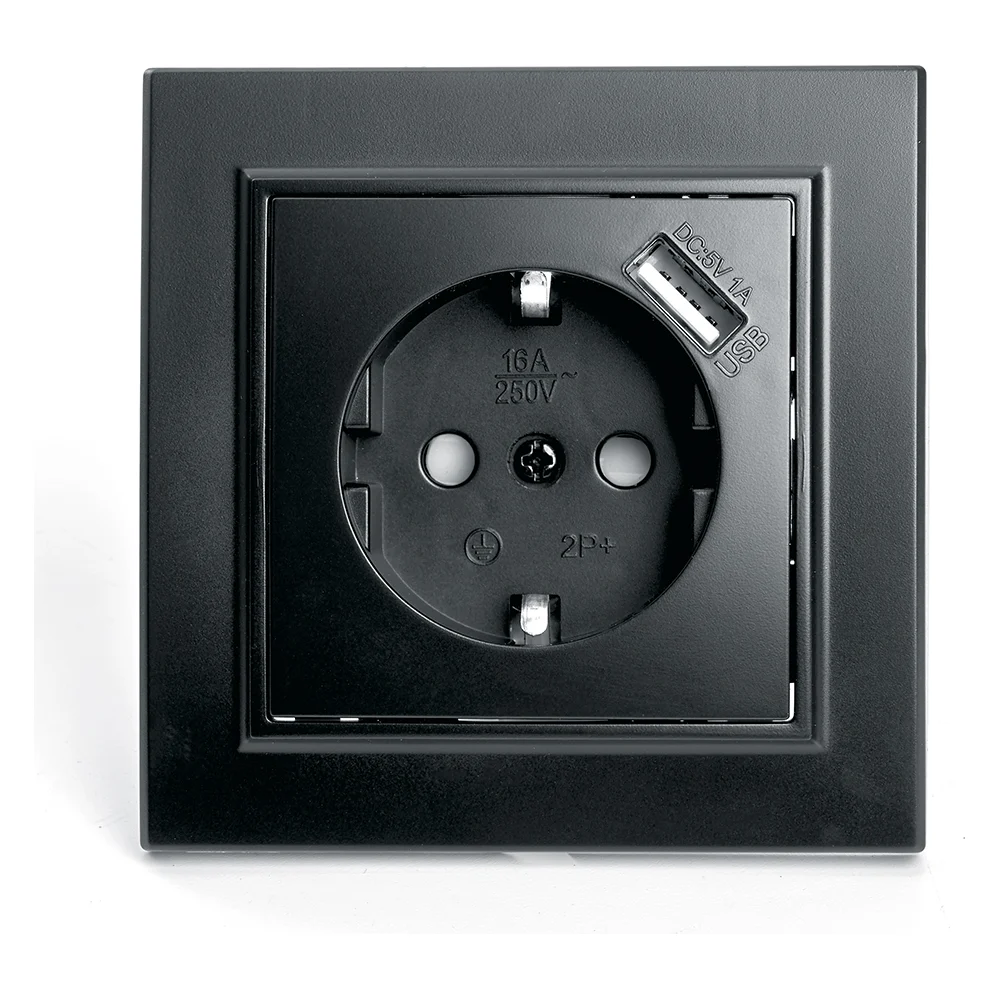 Одноместная розетка STEKKER PST16-9011-03 Эрна 39480