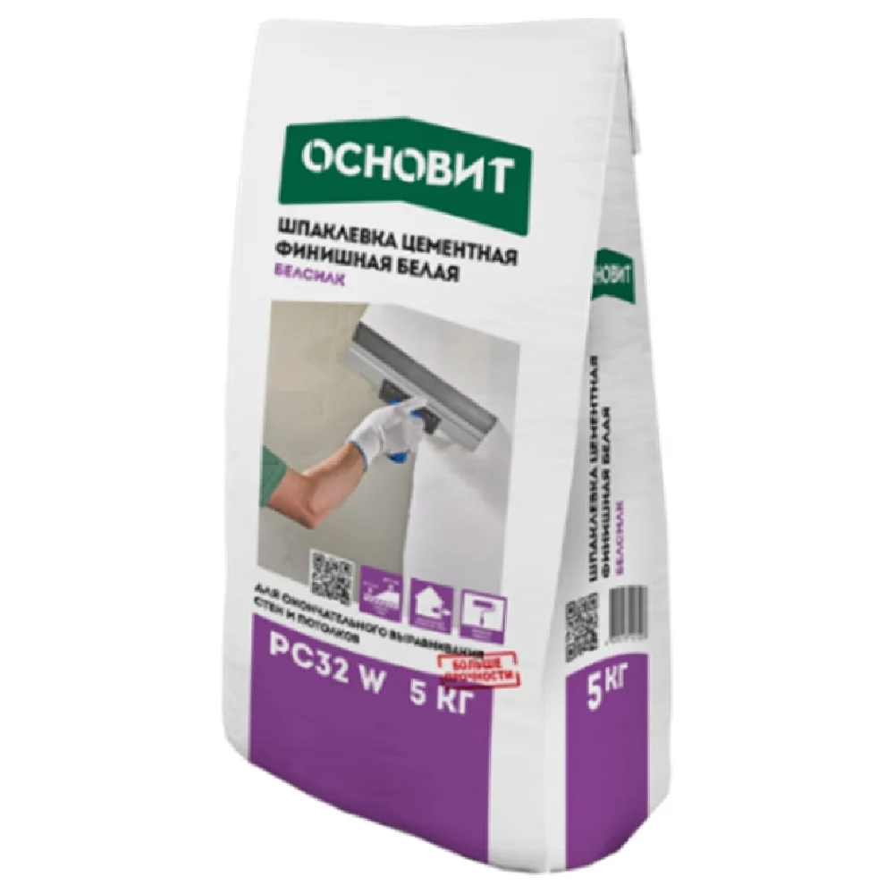 Цементная финишная шпаклевка Основит БЕЛСИЛК PC32 W 85486