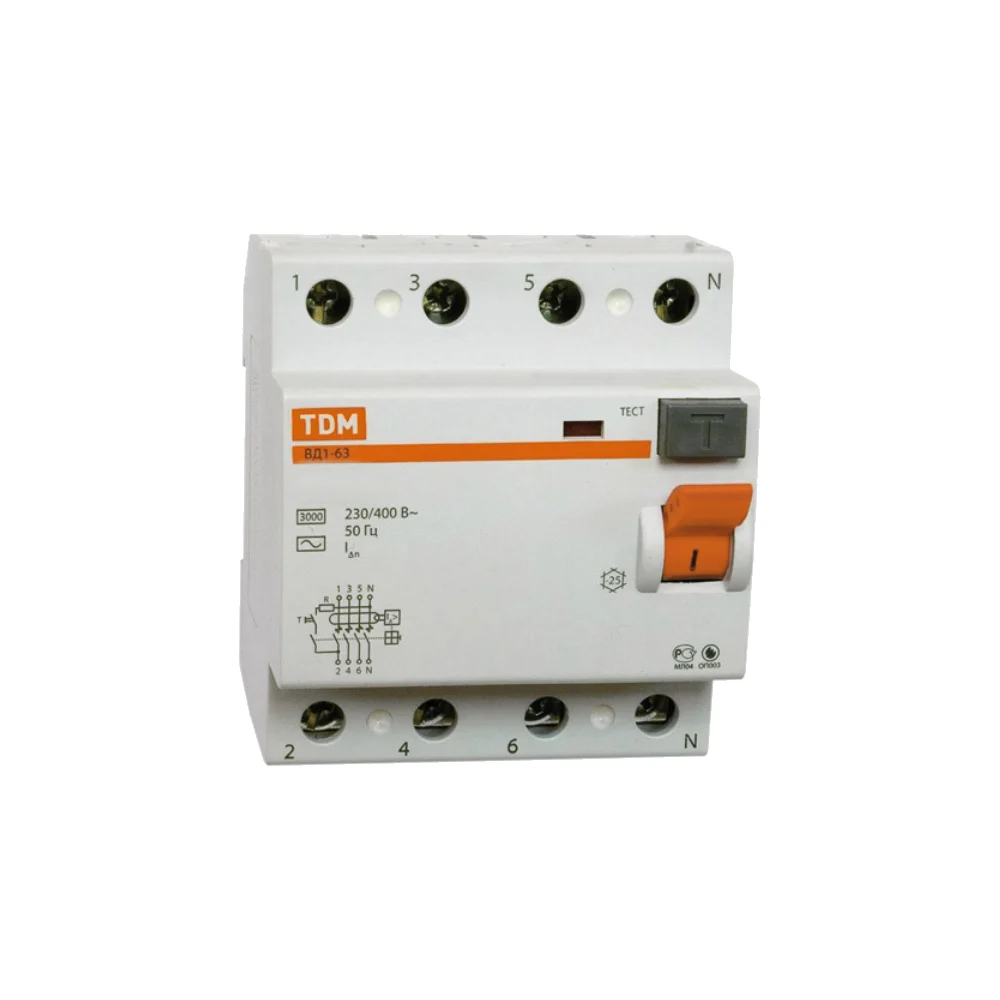Узо TDM ВД1-63 SQ0203-0037
