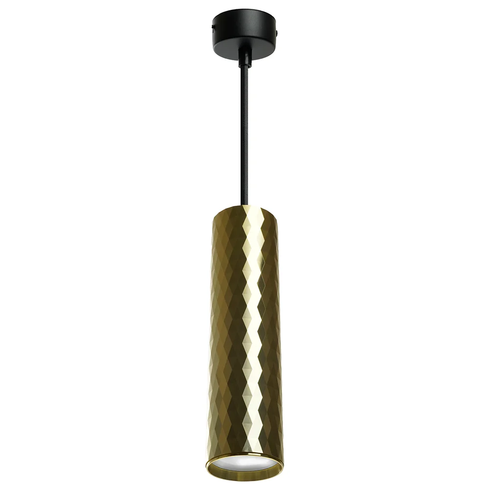 Потолочный светильник FERON ml1888 PRISM на подвесе mr16 35w, 230v, чёрный, золото 55x200 48669