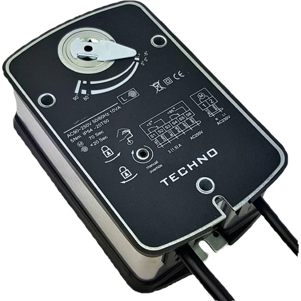 Реверсивный противопожарный электропривод TECHNO NS-10DF/24V 301010