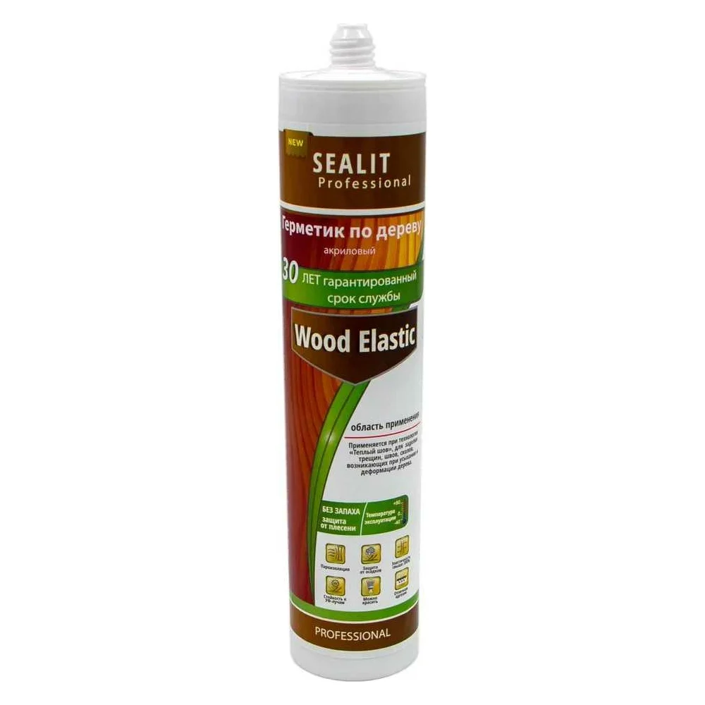 Акриловый герметик для дерева Sealit Wood Elastic 136059