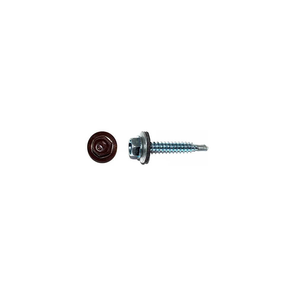 Кровельный саморез КРЕП-КОМП 5,5x25 RAL8017 тёмно-коричневый 3000 шт. ск55258017к