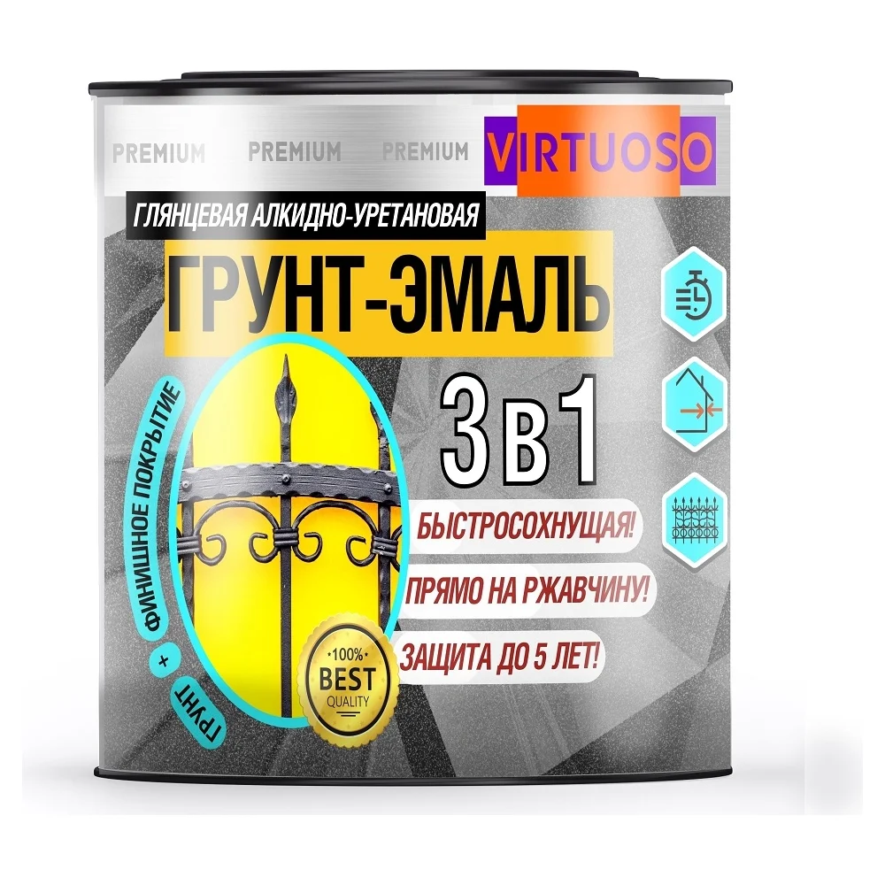 Грунт-эмаль по ржавчине Virtuoso PREMIUM 11592564