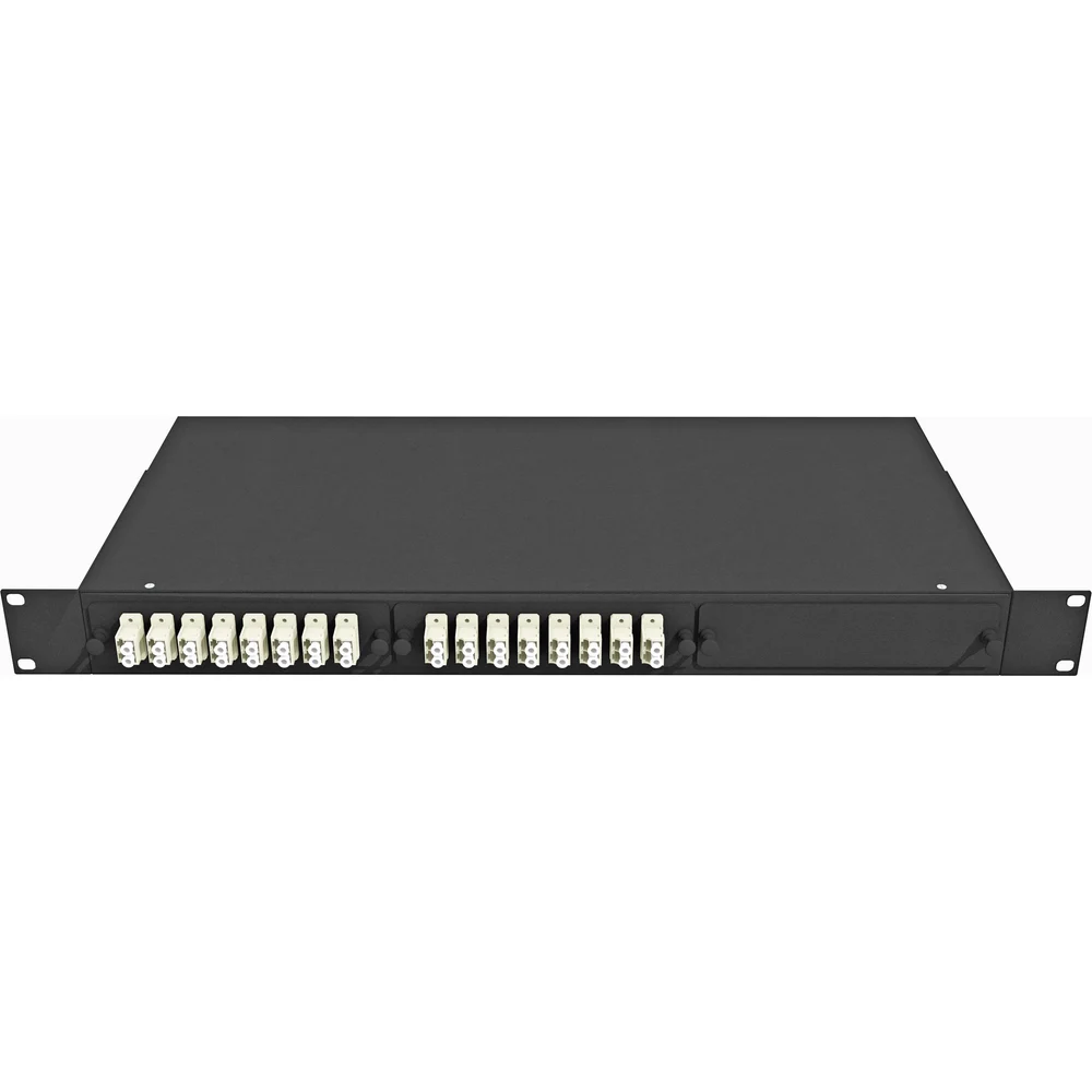 Оптический стоечный кросс TopLan КРС-Top-1U-16LC/U-DX-OM4-BK