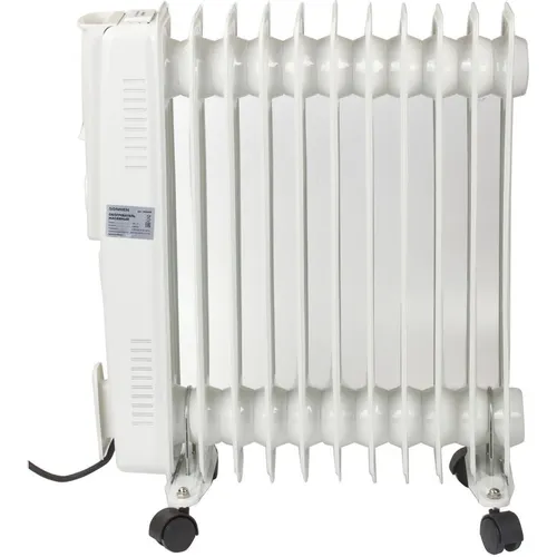 Масляный радиатор SONNEN DF DFS-11, с терморегулятором, 2500Вт, 11 секций, 3 режима, белый