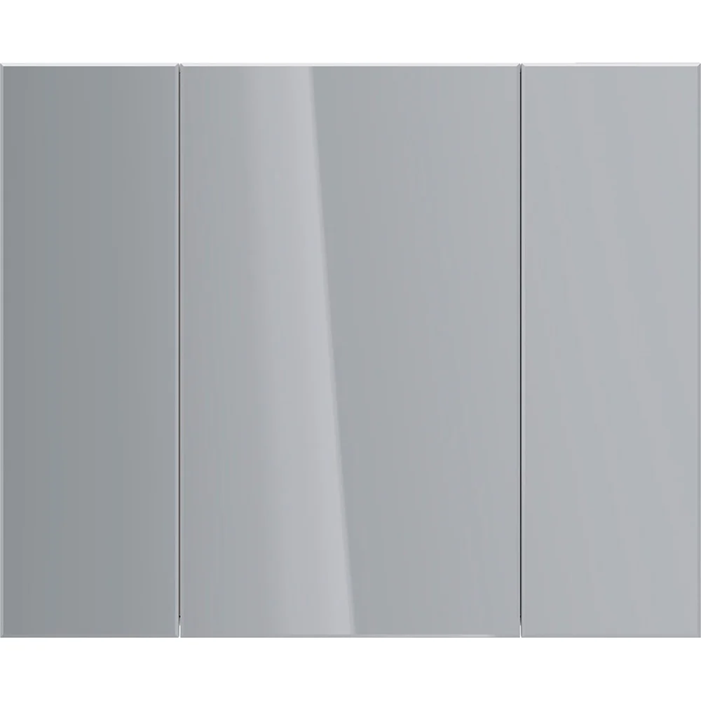 Шкаф зеркальный Lemark UNIVERSAL 100x80 см, 3-х дверный, цвет корпуса белый глянец LM100ZS-U