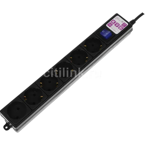 Сетевой фильтр PowerCube SPG6-B3M, 3м, черный