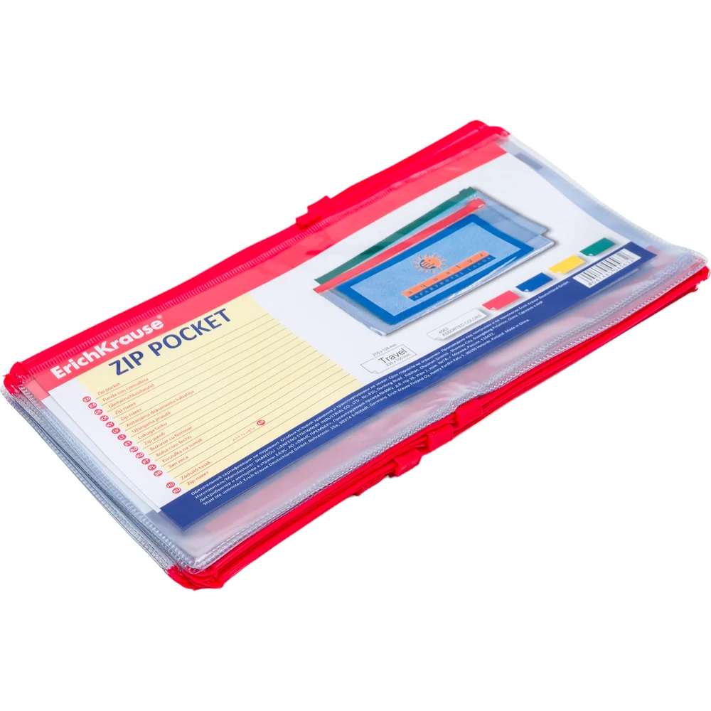 Zip пакет ErichKrause PVC Zip Pocket, Travel 4563