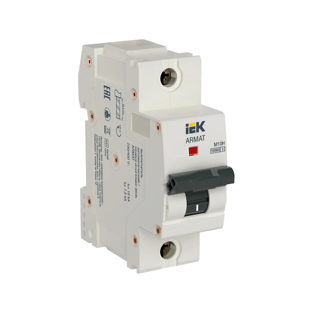 Автоматический выключатель IEK ARMAT M10H 1P L 80А AR-M10H-1-L080