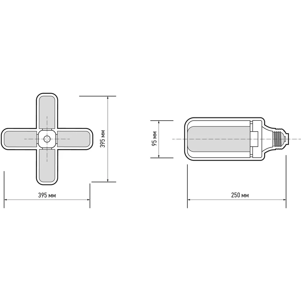Светильник для растений Jazzway PPG T95-4p 5043350
