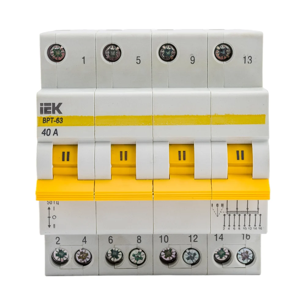 Трехпозиционный выключатель-разъединитель IEK ВРТ-63 MPR10-4-040