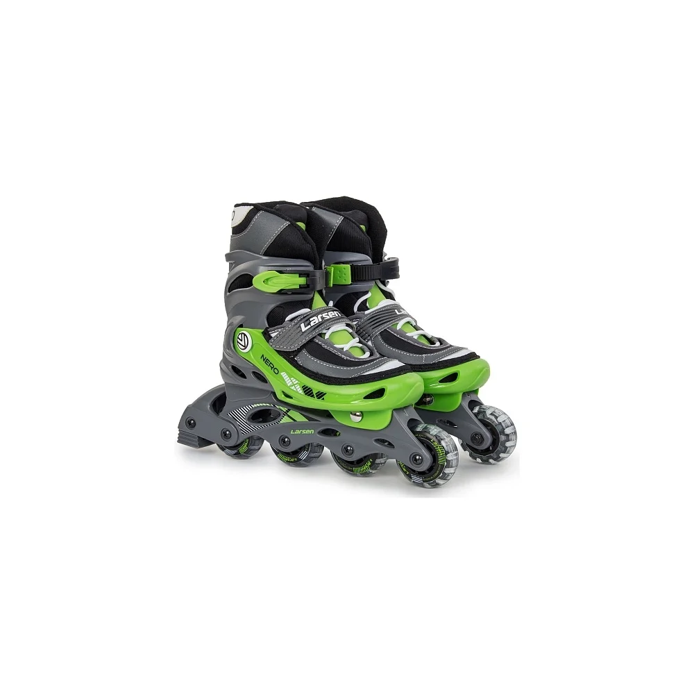 Раздвижные ролики Larsen Nero Green 4690222135671