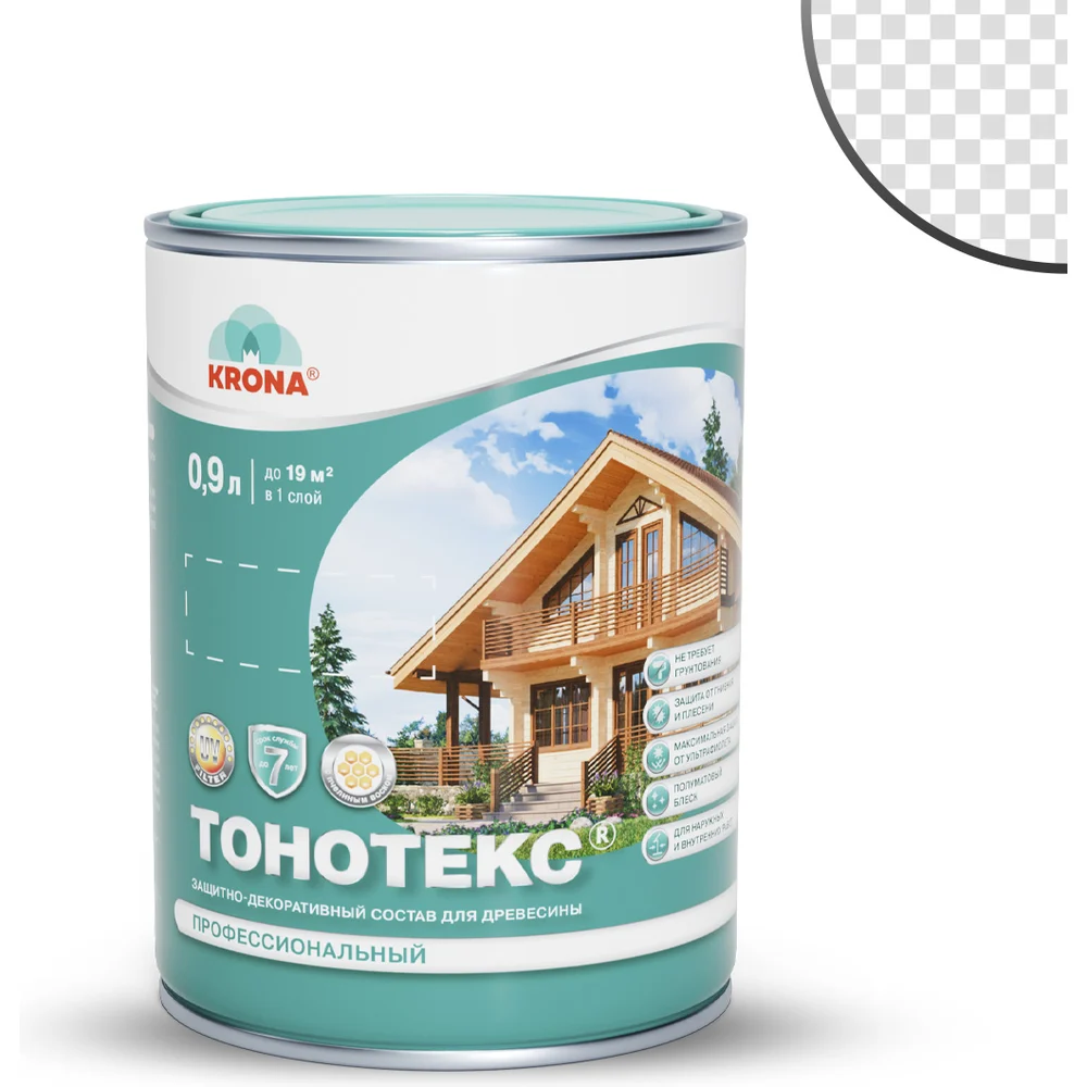 Защитно-декоративный состав для дерева KRONA Тонотекс 66330703