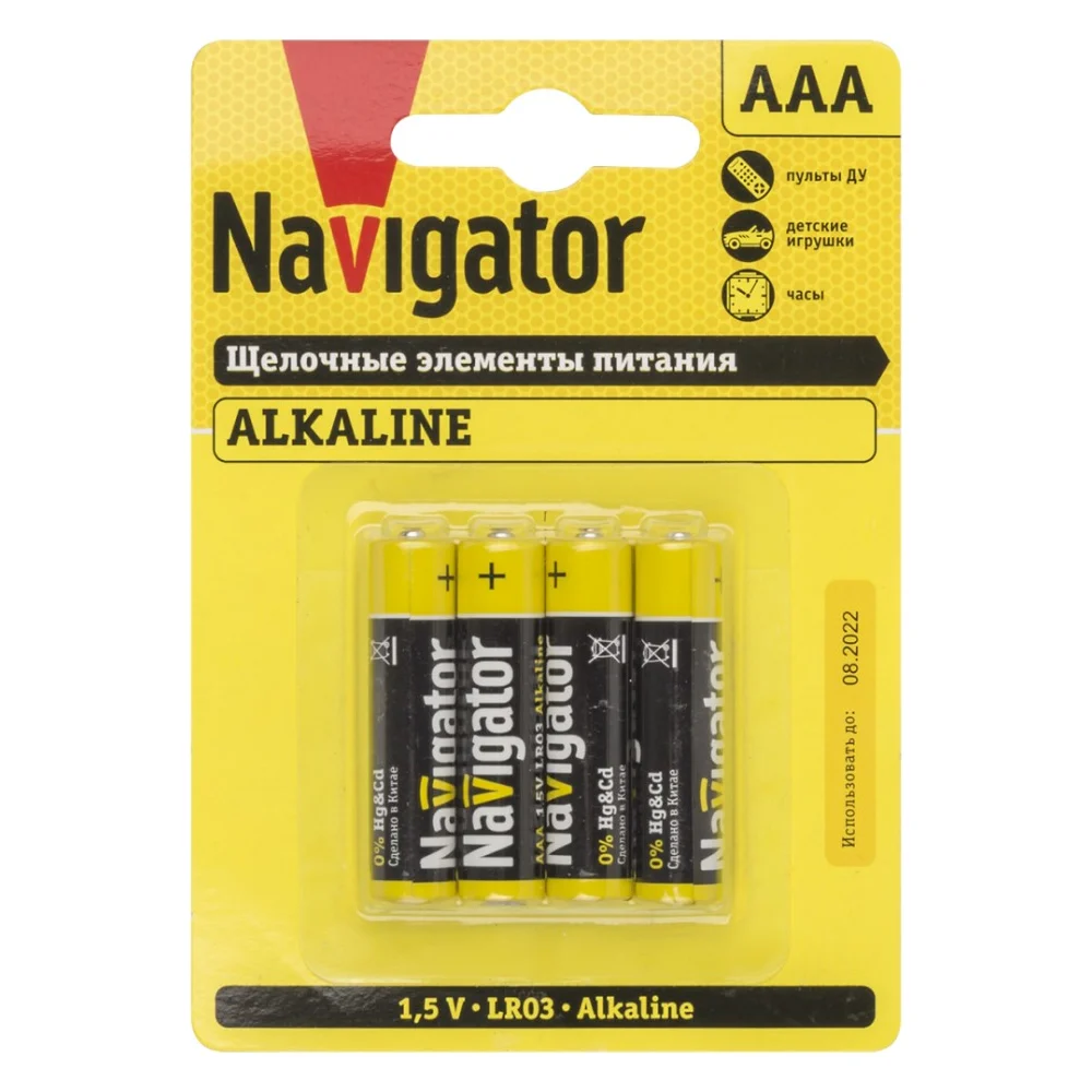 Элемент питания Navigator NBT-NPE-LR03-BP4 61462