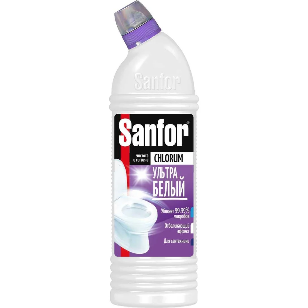 Средство для чистки сантехники SANFOR Chlorum мгновенное отбеливание 1880601970