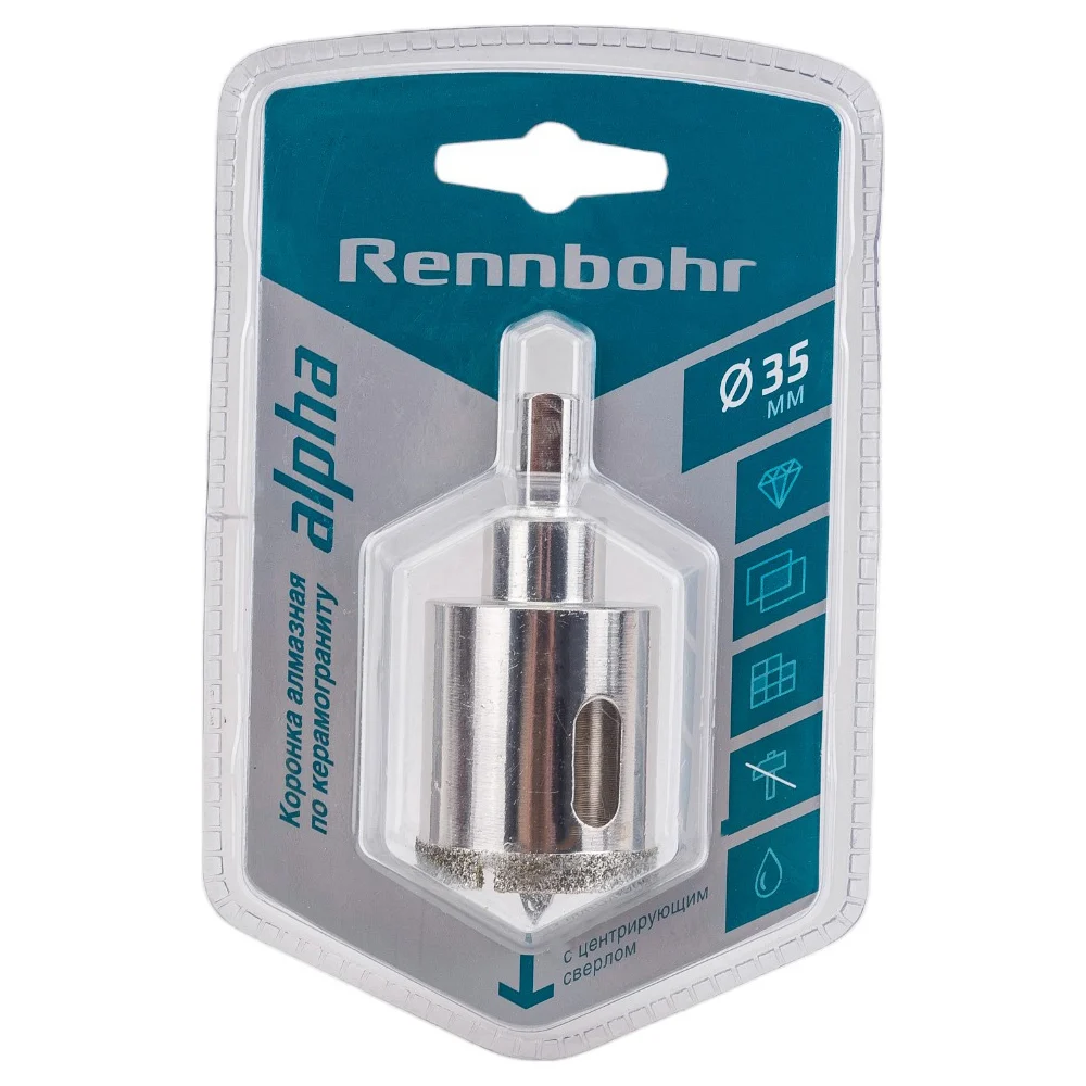 Алмазная коронка по керамограниту и керамике RENNBOHR 676235