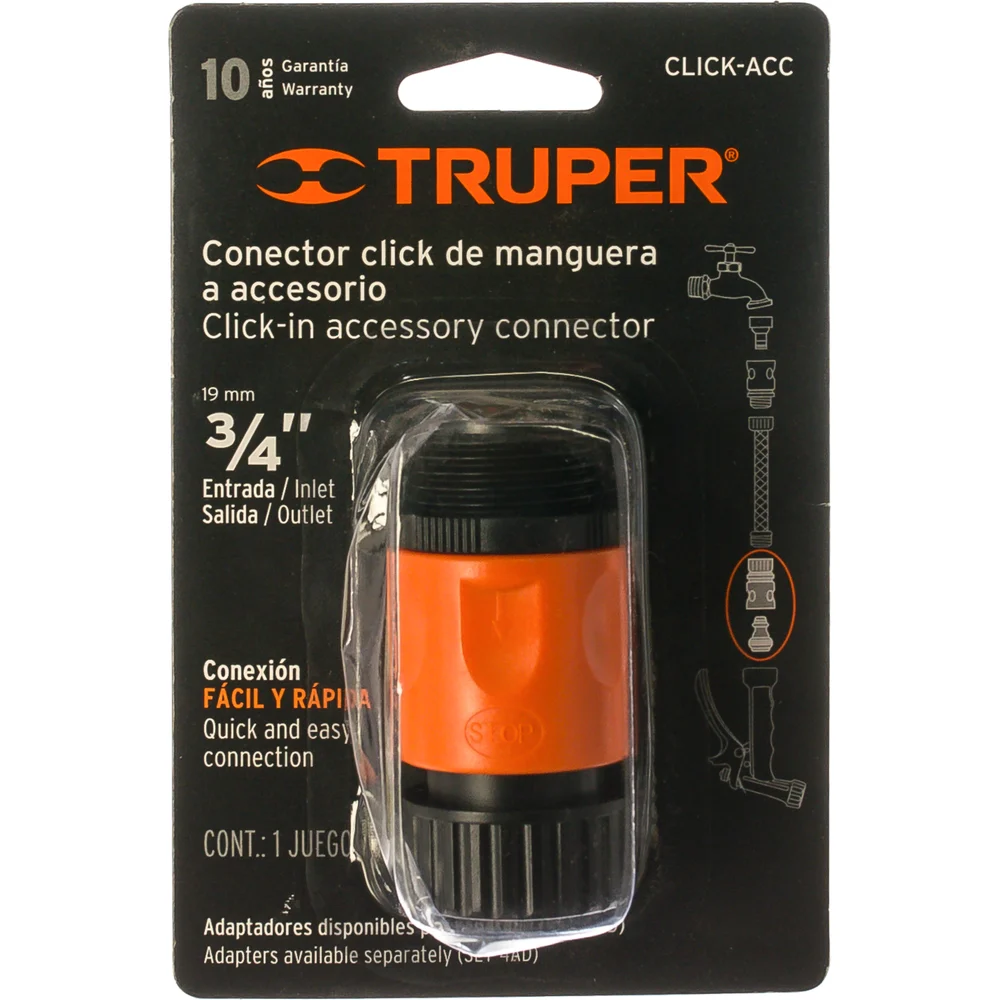 Быстрозащелкивающийся коннектор для шланга Truper CLICK-ACC 12722