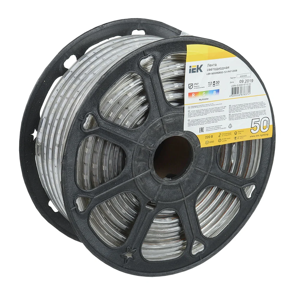 Лента IEK LSR-5050RGB30-7 LSR4-3-030-67-0-50