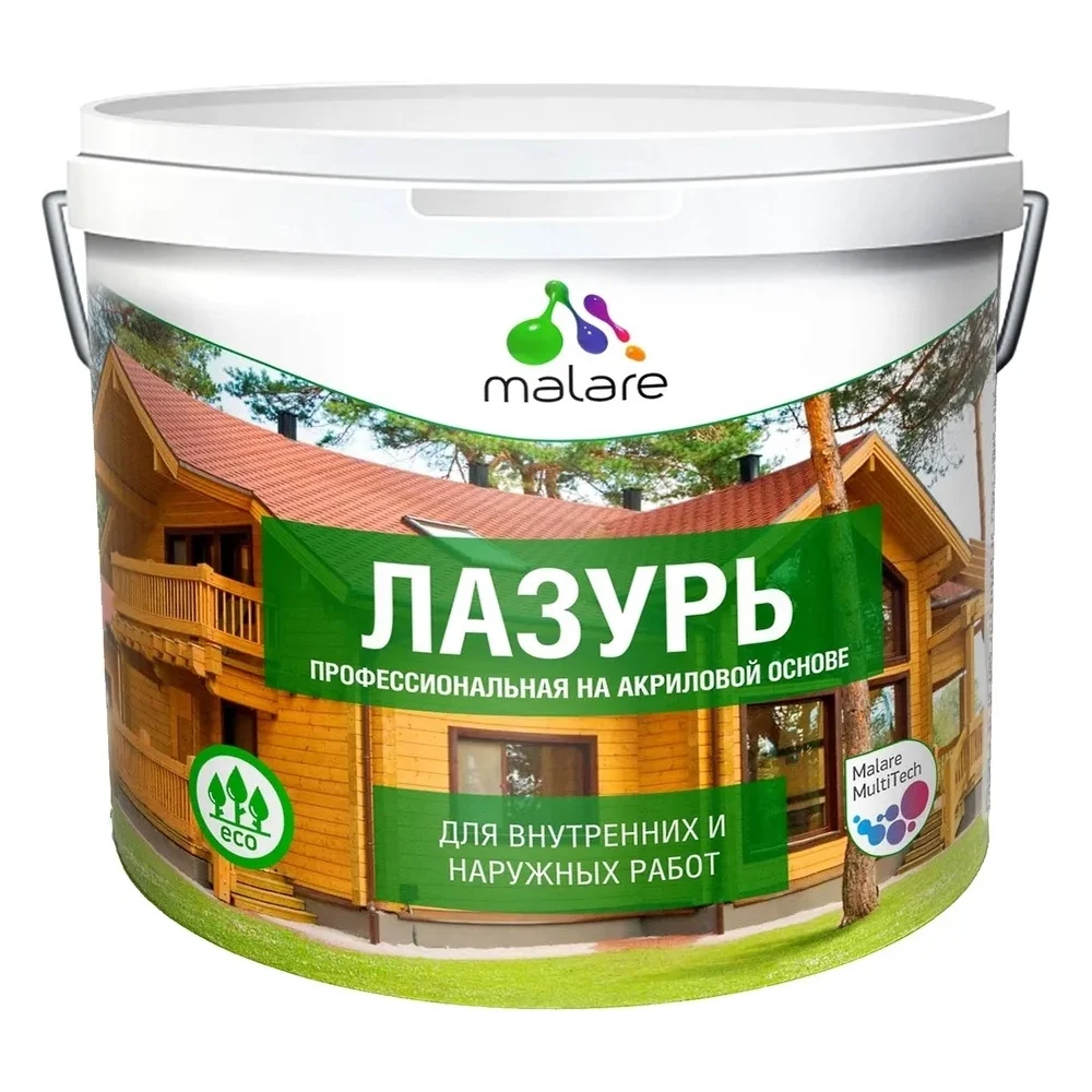 Лессирующая акриловая лазурь-антисептик для дерева MALARE 2036770723908