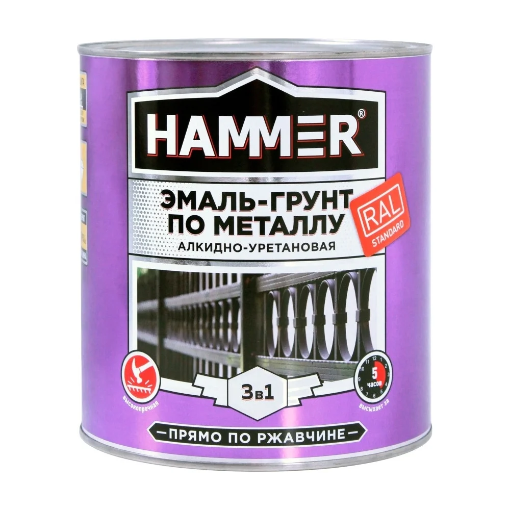 Эмаль-грунт по металлу Hammer ЭК000133633
