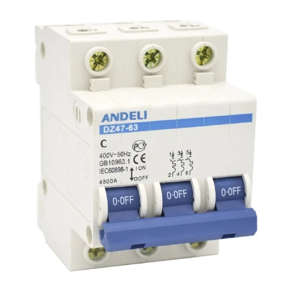 Автоматический выключатель ANDELI DZ47-63 ADL01-095
