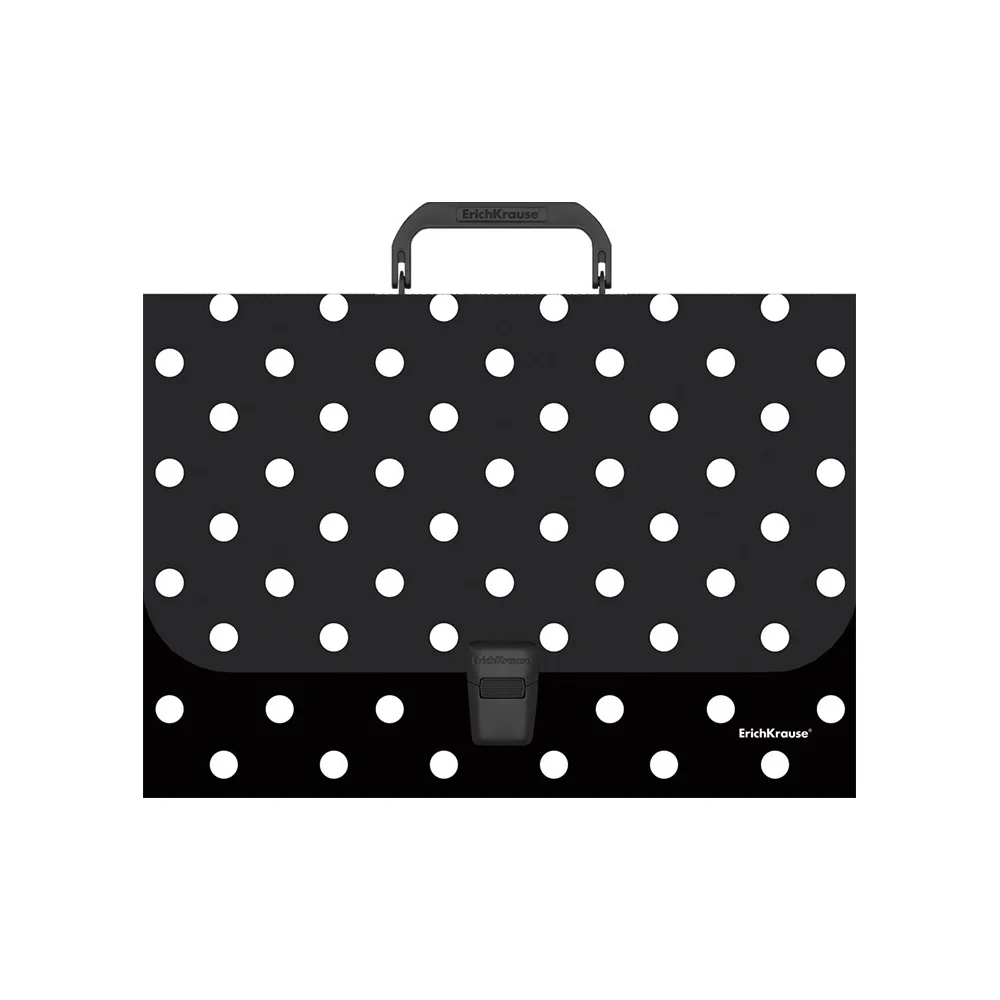 Пластиковый портфель ErichKrause Dots in Black 52917