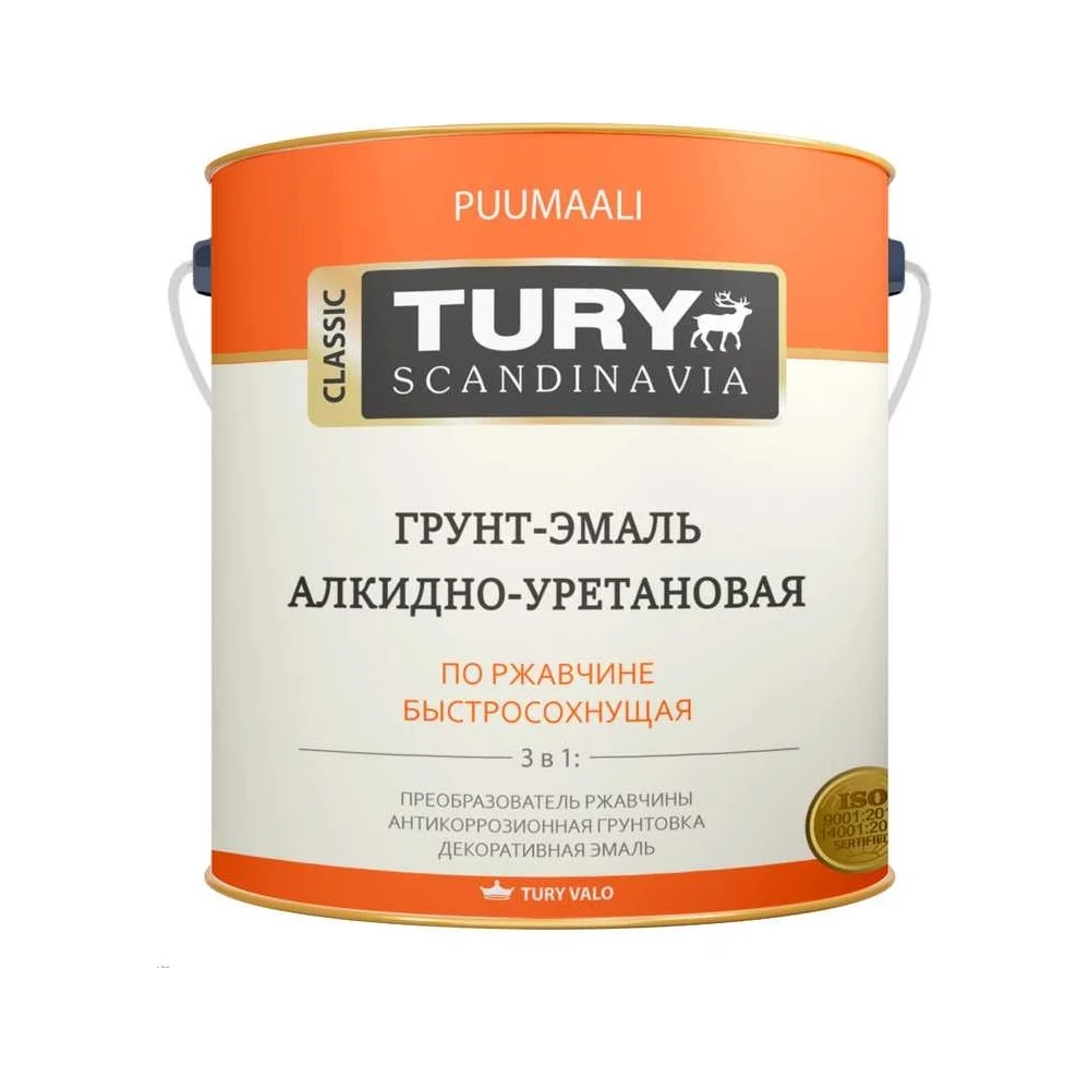Грунт-эмаль по ржавчине TURY АУ 20008284