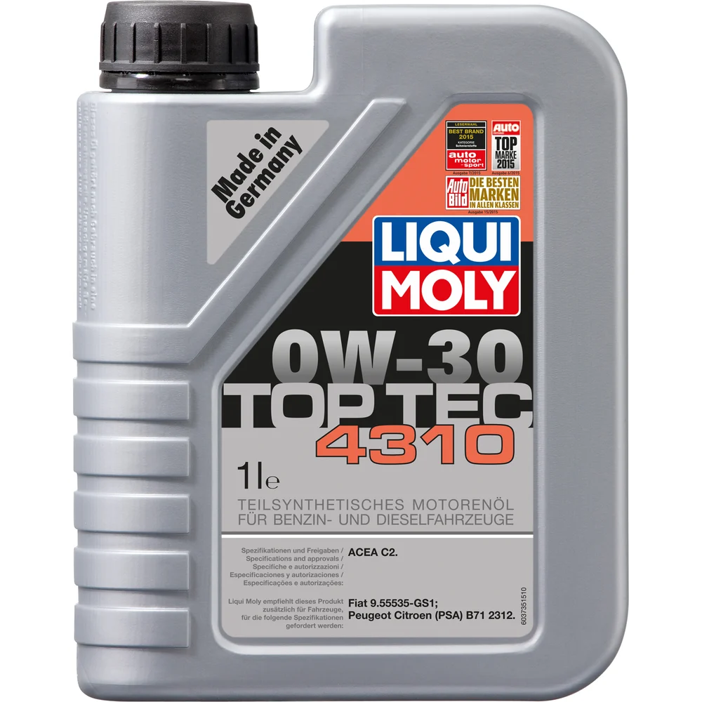 Полусинтетическое моторное масло LIQUI MOLY Top Tec 4310 0W-30 C2 2361