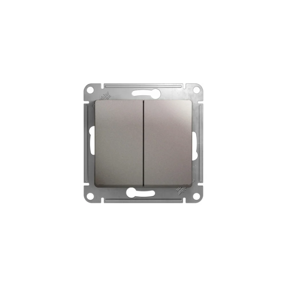 Двухклавишный переключатель Systeme Electric Glossa GSL001265