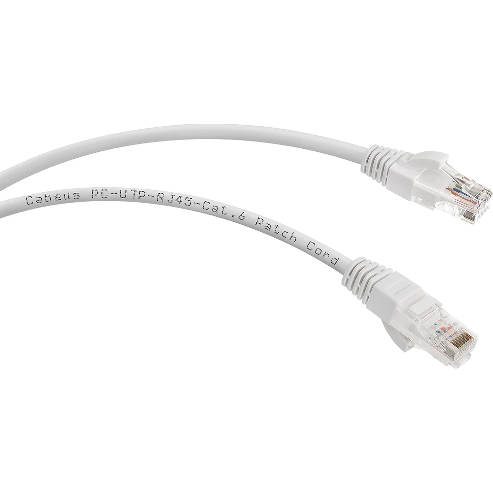 Неэкранированный патч-корд Cabeus PC-UTP-RJ45-Cat.6-1.5m-WH-LSZH