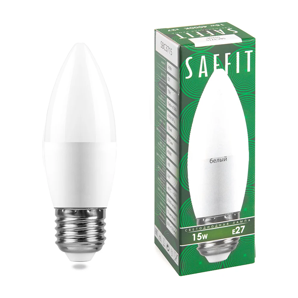 Светодиодная лампа SAFFIT SBC3715 Свеча 55206
