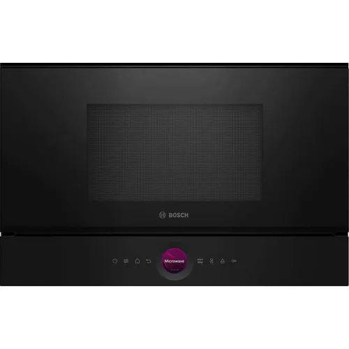 Встраиваемая микроволновая печь Bosch Serie 8 BFL7221B1, 21л, 900Вт, черный