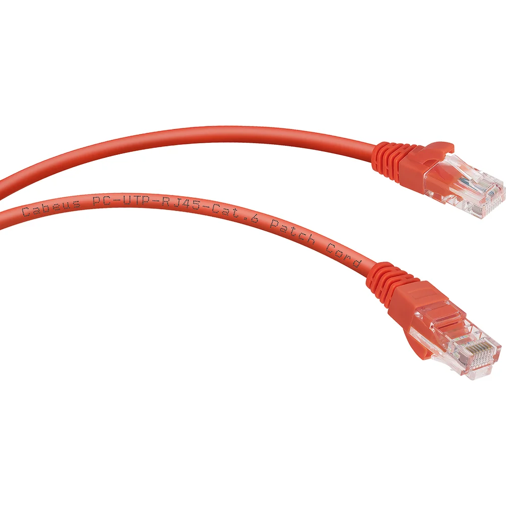Неэкранированный патч-корд Cabeus PC-UTP-RJ45-Cat.6-1.5m-RD-LSZH