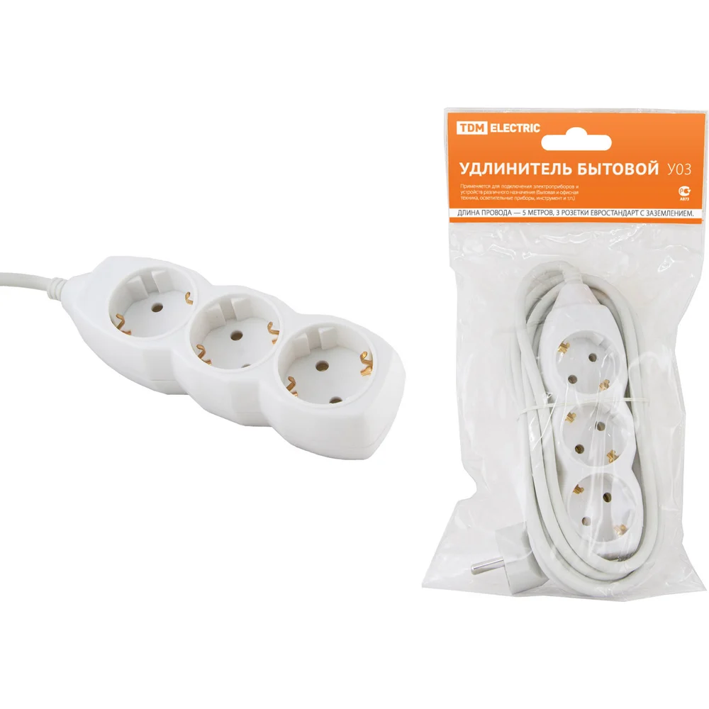 Бытовой удлинитель TDM ELECTRIC У03 SQ1303-0002