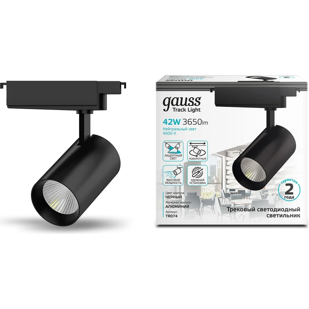 Трековый светильник Gauss TR074