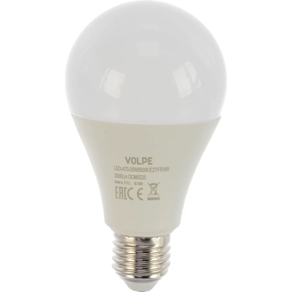 Светодиодная лампа Volpe LED-A70-25W/6500K/E27/FR/NR UL-00004471