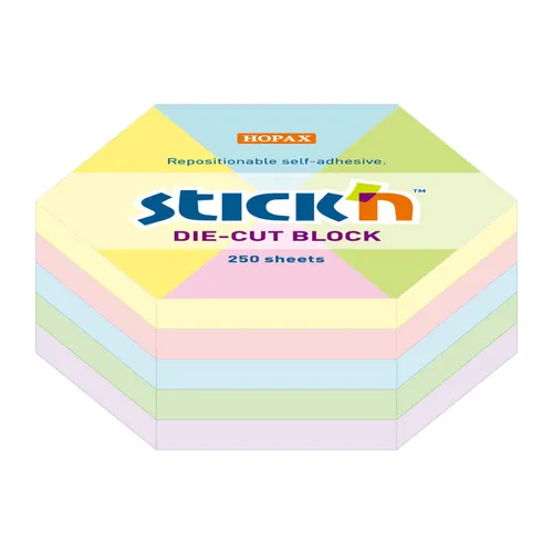 Блок самоклеящийся бумажный STICK`N 21826, 61x70, 250 л, пастель, ассорти 18 шт./кор.